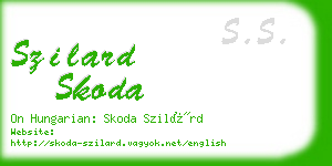 szilard skoda business card